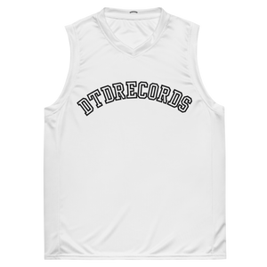 DTD RECORDS BASKETBALL JERSEY WHITE