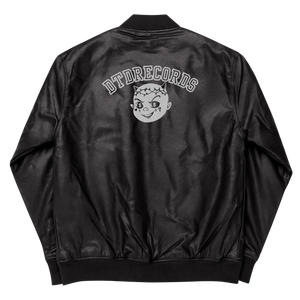 DTD RECORDS LEATHER BOMBER JACKET