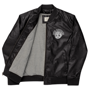 DTD RECORDS LEATHER BOMBER JACKET