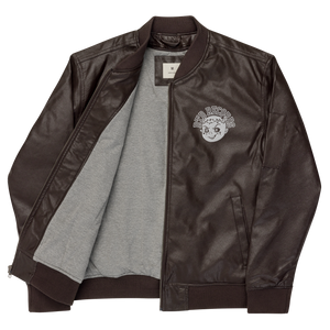 DTD RECORDS LEATHER BOMBER JACKET