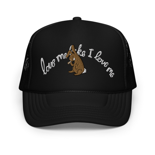 EMBROIDERED SAD BUNNY FOAM TRUCKER HAT