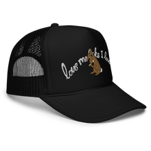 Load image into Gallery viewer, EMBROIDERED SAD BUNNY FOAM TRUCKER HAT