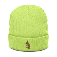 Load image into Gallery viewer, SAD BUNNY EMBROIDERED RIBBED KNIT BEANIE